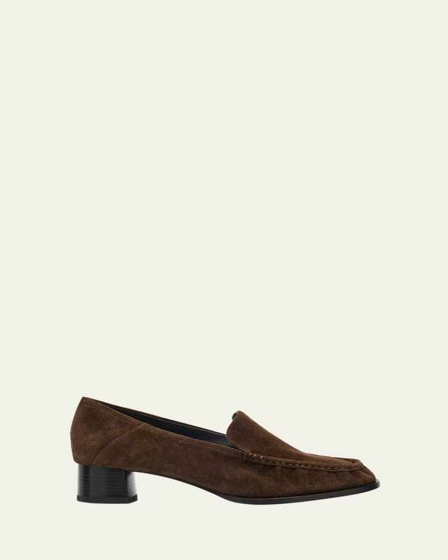 Nadia Suede Heeled Loafers